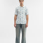 White Printed Slim Fit Polo T-Shirt | Greenfibre