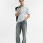 White Printed Slim Fit Polo T-Shirt | Greenfibre