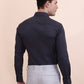 Dark Grey Solid Slim Fit Party Wear Shirt | Greenfibre