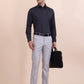 Dark Grey Solid Slim Fit Party Wear Shirt | Greenfibre
