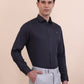 Dark Grey Solid Slim Fit Party Wear Shirt | Greenfibre