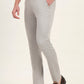 Light Grey Solid Super Slim Fit Casual Trouser | Greenfibre