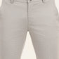 Light Grey Solid Super Slim Fit Casual Trouser | Greenfibre