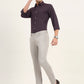 Light Grey Solid Super Slim Fit Casual Trouser | Greenfibre