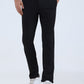 Black Solid Slim Fit Club Wear Trouser | Greenfibre