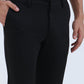 Black Solid Slim Fit Club Wear Trouser | Greenfibre