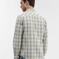 Cream Checked Smart Fit Semi Casual Shirt | Greenfibre