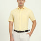 Light Yellow Solid Regular Fit Formal Shirt | Greenfibre