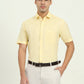Light Yellow Solid Regular Fit Formal Shirt | Greenfibre
