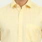 Light Yellow Solid Regular Fit Formal Shirt | Greenfibre