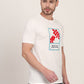 White Printed Slim Fit T-Shirt | JadeBlue