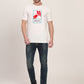 White Printed Slim Fit T-Shirt | JadeBlue