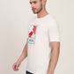 White Printed Slim Fit T-Shirt | JadeBlue