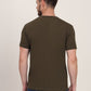 Olive Printed Slim Fit T-Shirt | JadeBlue