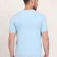 Light Blue Printed Slim Fit T-Shirt | JadeBlue