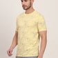 Light Yellow Printed Slim Fit T-Shirt | JadeBlue
