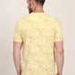 Light Yellow Printed Slim Fit T-Shirt | JadeBlue