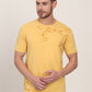 Yellow Printed Slim Fit T-Shirt | JadeBlue