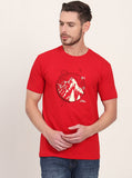 Red Printed Slim Fit T-Shirt | JadeBlue