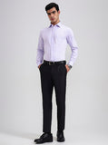 Black Printed Slim Fit Formal Trouser | Greenfibre