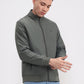 Olive Green Solid Slim Fit Winter Jacket | Greenfibre