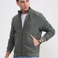 Olive Green Solid Slim Fit Winter Jacket | Greenfibre