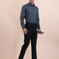 Green Checked Slim Fit Formal Shirt | Greenfibre