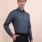 Green Checked Slim Fit Formal Shirt | Greenfibre