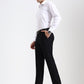 Black Solid Super Slim Fit Formal Trouser | Greenfibre
