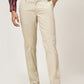 Cream Solid Neo Fit Casual Trouser | Greenfibre