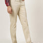 Cream Solid Neo Fit Casual Trouser | Greenfibre