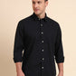 Black Printed Smart Fit Semi Casual Shirt | Greenfibre