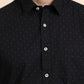 Black Printed Smart Fit Semi Casual Shirt | Greenfibre