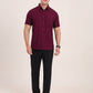 Wine Solid Slim Fit Casual Shirt | Greenfibre