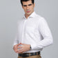 White Striped Slim Fit Formal Shirt | Metal
