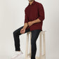 Maroon Solid Slim Fit Party Wear Shirt | Greenfibre