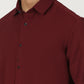 Maroon Solid Slim Fit Party Wear Shirt | Greenfibre