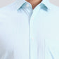 Aqua Blue  Checked Slim Fit Formal Shirt | Greenfibre