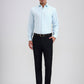 Aqua Blue  Checked Slim Fit Formal Shirt | Greenfibre