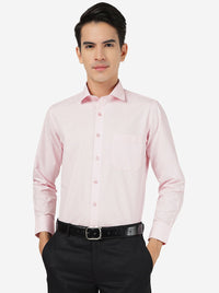 Pink Solid Slim Fit Formal Shirt | Greenfibre