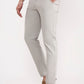 Light Grey Solid Slim Fit Casual Trouser | Greenfibre