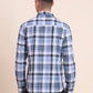 Blue Checked Slim Fit Casual Shirt | Greenfibre