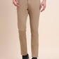 Khaki Printed Super Slim Fit Casual Trouser | Greenfibre