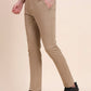 Khaki Printed Super Slim Fit Casual Trouser | Greenfibre