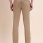 Khaki Printed Super Slim Fit Casual Trouser | Greenfibre