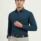 Green Solid Slim Fit Party Wear Shirt | Greenfibre