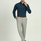 Green Solid Slim Fit Party Wear Shirt | Greenfibre
