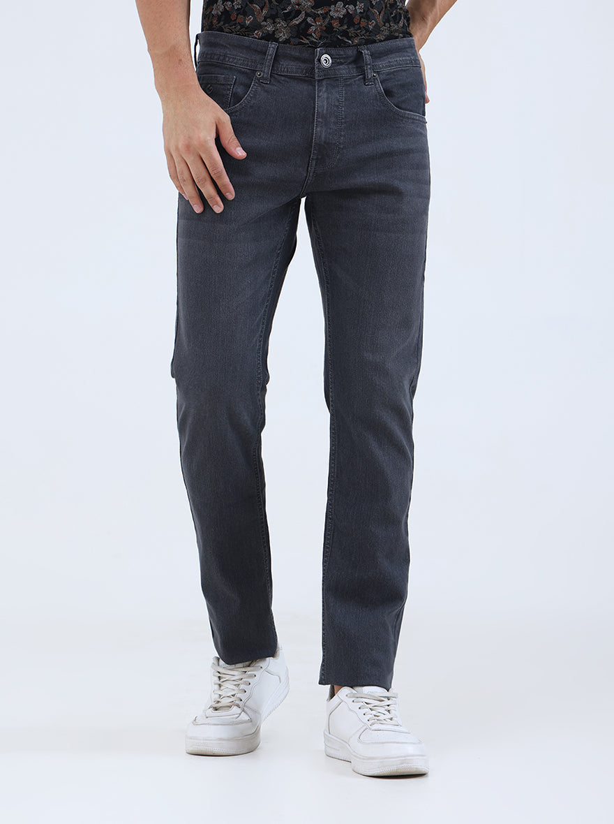 Grey Washed Narrow Fit Jeans | Greenfibre