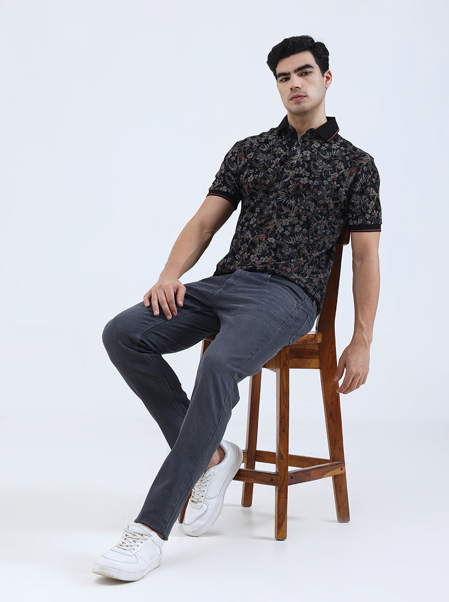 Grey Washed Narrow Fit Jeans | Greenfibre