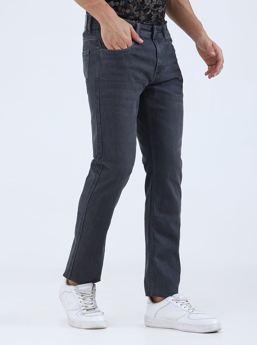 Grey Washed Narrow Fit Jeans | Greenfibre